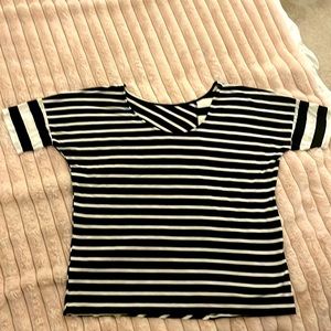 Women  Black and White T shirt